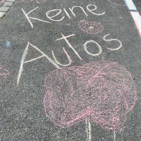 Bemalte Straße in Landeck